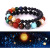 Amazon Quality Supply 8mm Stone Eight Planets Bracelet Night Sky Galaxy Bracelet European and American Manufacturers Wholesale