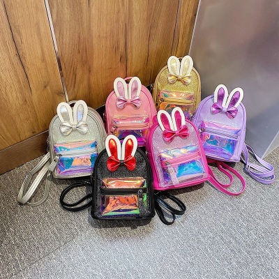 Children's Backpack 2021 New Korean Style Western Style Sequins Kindergarten Backpack Fashion Bowknot Small Travel Backpack