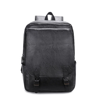 New Men's Pu Casual Trend Outdoor Large Capacity Computer Backpack