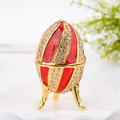 Wholesale Metal Crafts Gift European Style Home Decoration Gift Colorful Egg Castle Decoration Wholesale Birthday Gift