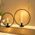 Nordic Wrought Iron Modern Black Candle Holder round Simple Candlestick Home Decoration Model Room Candlelight Dinner Decoration