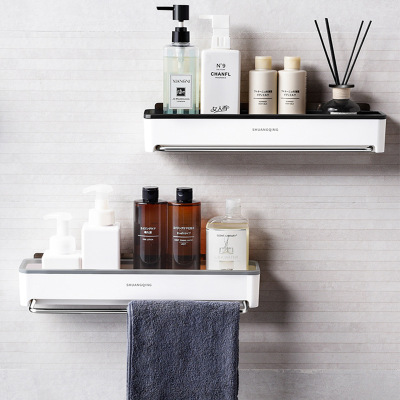 Bathroom Punch-Free Suction Wall Strong Storage Rack Wall-Mounted Bathroom Storage Rack Washstand Storage Towel Rack