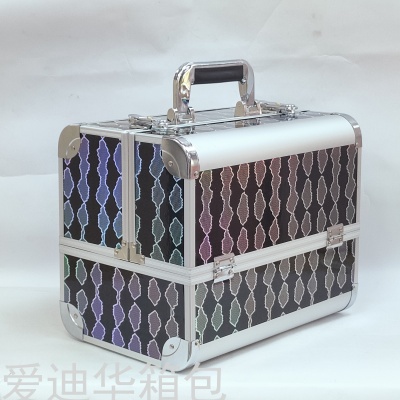 Aidihua 2021 New Snake Pattern Aluminum Fashion Double Open Eyelash Beauty Ear Cleaning Special Makeup Aluminum Case