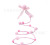 Internet Celebrity Christmas Tree Iron Wire Cake Decoration Card Spiral Christmas Tree With Bowknot Cake Inserting Card Fur Ball Cake Flag