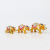 Golden Three-Piece Elephant Metal Alloy Ornaments Supply Amazon Elephant Ornaments Diamond Jewelry Box Enamel