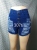   Cross-Border Supply 2023 Summer European and American ndependent Station New Ripped Curling arge Size Denim Shorts Elastic