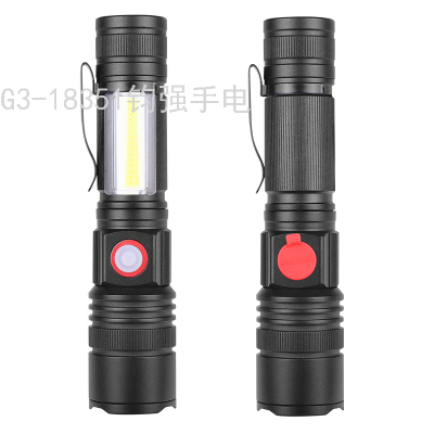 Cross-Border New Arrival Xhp50 Power Torch Outdoor Home Strong Light Lighting USB Compact Portable USB Charging