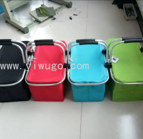 monochrome oxford cloth insulation basket shopping basket storage basket fresh basket picnic basket spot wholesale