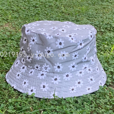 Cotton Floral Adult/Child Blue Bottle Cap/Sun Hat