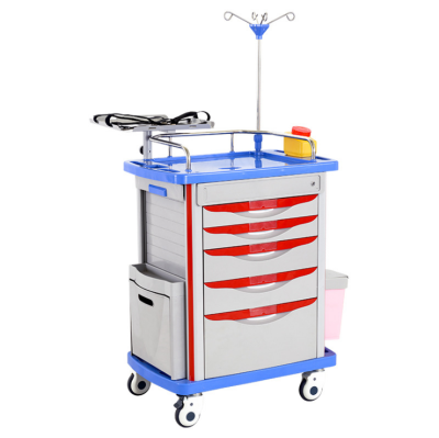 Foreign Trade Export First-Aid Cart Multi-Functional Emergency Ambulance Nurse Trolley Five-Layer Drawer Hospital Cart