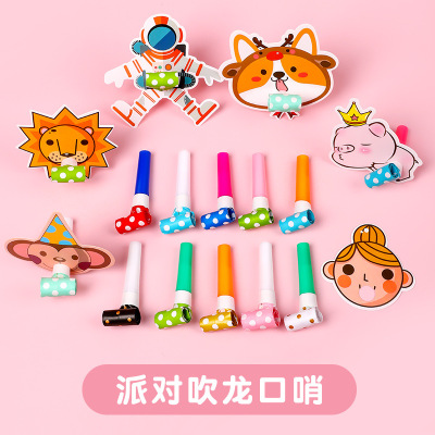 Children's Party Horn Blowing Dragon Whistle Kindergarten Cartoon Retractable Cute Blowing Dragon Whistle