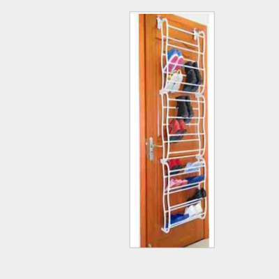 Wall-Mounted Shoe Rack behind Doors