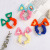 Cartoon Bow Small Intestine Ring Children Princess Rubber Band Does Not Hurt Hair Accessories New Cute Candy Color Fabric Hair Rope