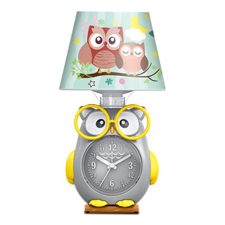 Cross-Border Cartoon Alarm Clock Table Lamp Bedroom Bedside Cozy and Cute Owl Dimming Boy Girl Children Table Lamp
