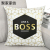 Household Supplies New Printed Cushion Striped Geometric Pillow Cover Simple Car Cushion Bronzing and Silver Plating Pillow Cover