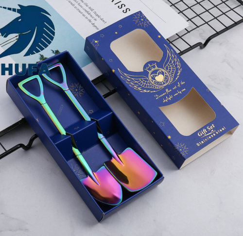 new 304 stainless steel wings spoon fork creative coffee dessert spoon fruit fork spoon pink gift set