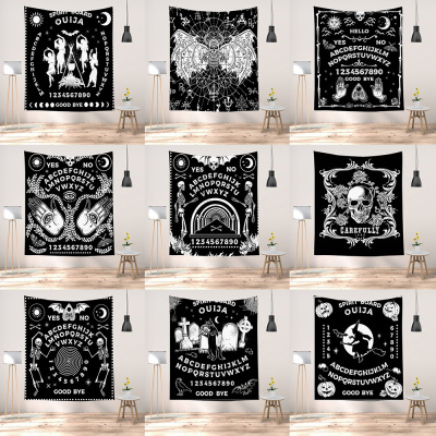 INS Style Wall Decorations Tapestry Black and White Character Bedroom Decoration Room Layout Background Wall Cloth Hanging Cloth Wholesale