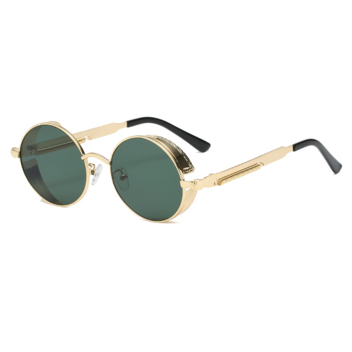 Vintage Punk Style Steam Sunglasses Spring Sunglasses European and American Trend round Metal Sunglasses Glasses
