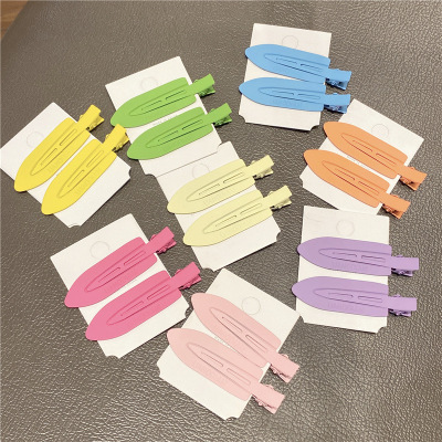 Colorful Seamless Barrettes Female Summer Bangs Side Hairpin Internet Celebrity Candy Color Clip Hair Accessories Duckbill Clip Headdress