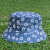Cotton Floral Adult/Child Blue Bottle Cap/Sun Hat