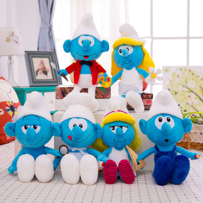 Blue Elf Doll Plush Toys Cartoon Cartoon Blue Dad Blue Smurfs