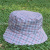 Small Plaid Adult/Child Blue Bottle Cap/Sun Hat