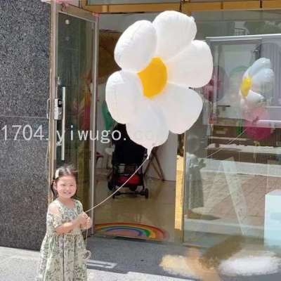 Lanfei Balloon New Little Daisy Six Petals Aluminum Film Set Birthday Party Room Decoration