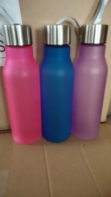 Candy Color Frosted Tumbler/Plastic Portable Sports Kettle/Sealed Leak-Proof Advertising Cup Student Plastic Water Cup