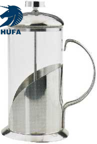 Wholesale Household Heat-Resistant French Glass French Press Coffee Maker Coffee Filter Teapot Stripe Tea Infuser 600ml