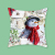 2021 New Nordic Christmas Pillow Cartoon Snowman Series Peach Skin Fabric Furniture Sofa Cushion Cover Wholesale