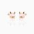 European and American Hot Ins Style Small Animal Head Ear Studs 18K Gold Plating Color Zircon Copper Earrings Earring Jewelry Direct Sales