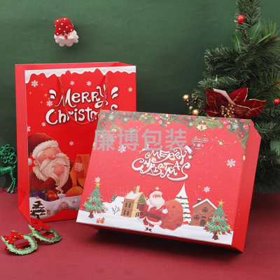 Red New Style Christmas Gift Box Tiandigai Gift Box Christmas Apple Box Customizable