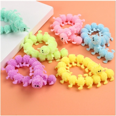 Pressure Reduction Toy Caterpillar Creative Elastic Lala Unicorn Horse Children's Decompression Vent Noodles Pulling Rope