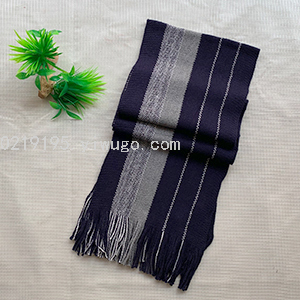 Spot Knitted Acrylic Striped Scarf