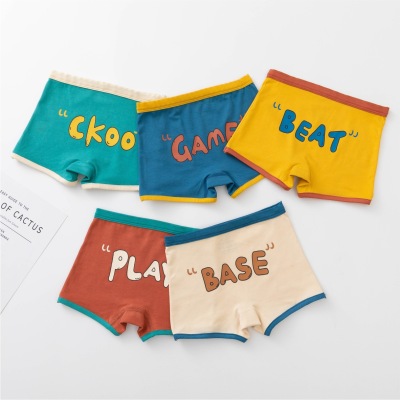 Boys and Girls 100% Cotton Briefs No Pp Boxer Child Girl Baby Boys Cotton Underwear Factory Wholesale