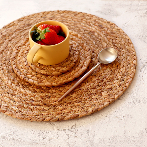 factory direct supply gourd straw placemat grass weaving stitch gourd straw placemat coaster daily kitchen pot bowl coaster placemat