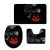 Halloween Skull Witch Toilet Cover Toilet U Mat Floor Mat Three-Piece Set Can Be Graphic Customization Bathroom Doormat