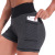 Amazon Europe and America Cross Border Honeycomb Jacquard High Waist Hip Lift Sports Fitness Side Pocket Shorts Yoga Pants