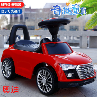 Children's Car Scooter Four-Wheel Swing Car with Music Boys and Girls Baby Can Sit and Ride Toys Luge Gifts