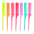 Factory Direct Supply Plastic Color Thickness Pointed Tail Comb Dense Gear Hairdressing Comb Hair Salon Household Styling Comb Hair Tools