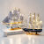 Sailing Boat Model Decoration Emulational Creative Solid Wood Craft Mediterranean Sailboat