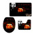 Halloween Skull Witch Toilet Cover Toilet U Mat Floor Mat Three-Piece Set Can Be Graphic Customization Bathroom Doormat
