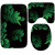 Air Bag Refreshing Green Leaf Bathroom Toilet Bowl Floor Mat Combination Toilet Absorbent Non-Slip Three-Piece Carpet