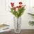Large Glass Vase Transparent Lucky Bamboo Lily Flower Arrangement European Simple Crystal Floor Living Room Decoration Wholesale