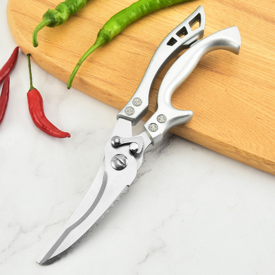 Factory Wholesale Aluminum Handle Kitchen Multi-Purpose Shears Chicken Bone Scissors Food Scissors Chicken Goose Fish Scissors Kitchen Scissors