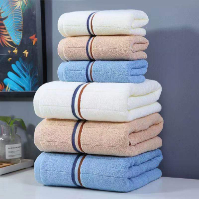 Pure Cotton Household Adult Facecloth All Cotton Plain Color European Men's Couple Bathing Face Towel Thickened Bath Towel
