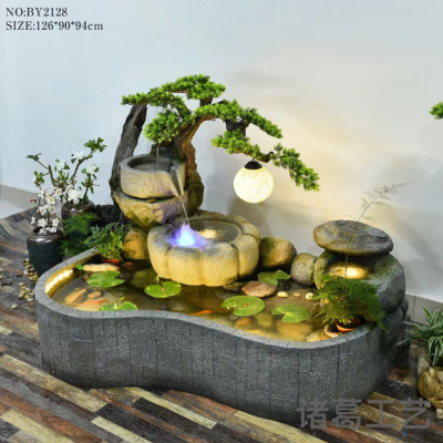 Zhuge Craft Courtyard Flowing Water Ornaments Balcony Fish Pond Landscape Top Floor Garden Decorations Arrangement Landscape Fish Tank Fountain