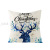 Blue Christmas Pillow Cover Amazon Cross-Border Linen Printing Christmas Elk Pillow Home Sofa Cushion Cover