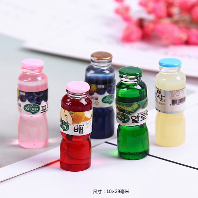 Resin Korean Popular Simulation Beverage Bottle Earrings DIY Accessories Material Jewelry Accessories