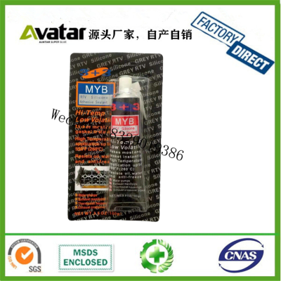 3+3MYB New Product Gray and Black Multifunctional Grey Rtv Silicone Gasket Maker for Construction